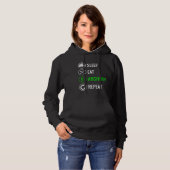Slaap Eet Boogschieten Herhaal Hoodie (Voorkant volledig)