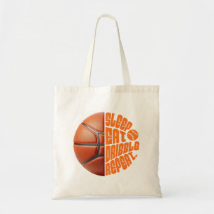 Slaap Eet Dribbel Herhaal – Basketbalfan Tote Bag