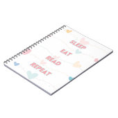 Slaap Eet Lees Herhaal Notitieboek (Linkerzijde)