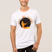 Slaap, eet, Vist Tri-Blend Shirt (Voorkant)