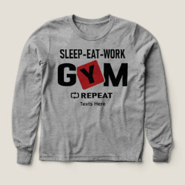 Slaap Eet Werk Gym Herhaal typografie ontwerp