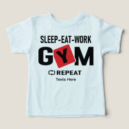 Slaap Eet Werk Gym Herhaal typografie ontwerp