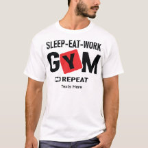 Slaap Eet Werk Gym Herhaal typografie ontwerp
