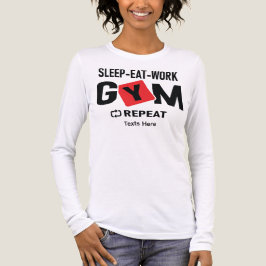 Slaap Eet Werk Gym Herhaal typografie ontwerp Tri-Blend Shirt