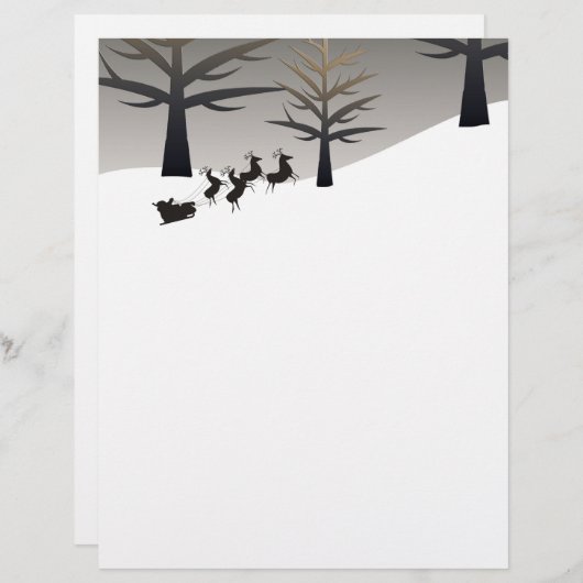 Slaap- en boomSihouette van de kerstman (Voorkant / Achterkant)