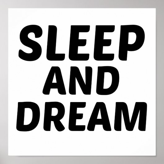SLAAP EN DROOM POSTER (Voorkant)
