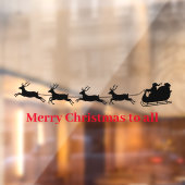 Slaap- en rendierenontwerpvenster voor de kerstman raamsticker (Vel 2)