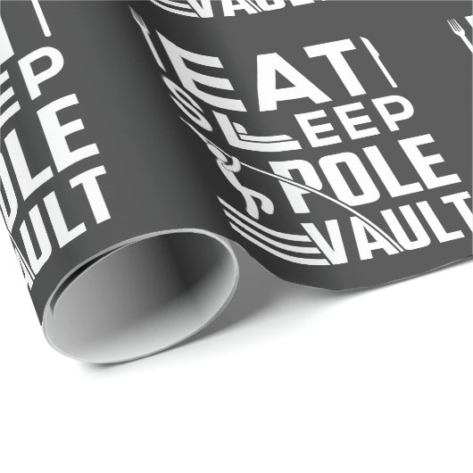 Slaap- en Veldgedeelte Eat Sleep Pole Vault — Atle Cadeaupapier (Rol Hoek)