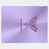 Slaap en verfrissing - Paarse Phoenix-groei Fleece Deken (Voorkant (Horizontaal))