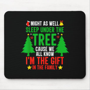 Slaap Even Goed Onder De Boom T-Shirt Kerstmis Muismat