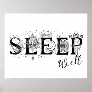Slaap goed spiritueel kunst aan de muur Sterren Lo Poster