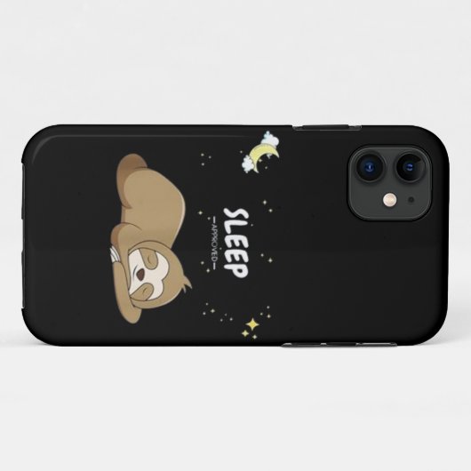Slaap goedgekeurde luiaard - Slaapkleding - Slaap Case-Mate iPhone Case (Achterkant (horizontaal))