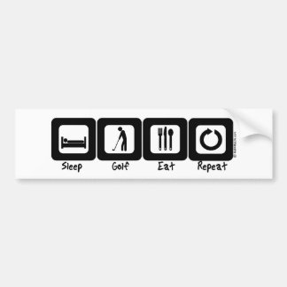 Slaap Golf Eat Herhalen Bumpersticker