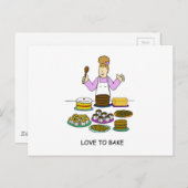 Slaap graag Cartoon Dame met koekjes Briefkaart (Voorkant / Achterkant)