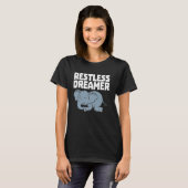 Slaap grappig dutten rusteloze dromer olifant t-shirt (Voorkant volledig)