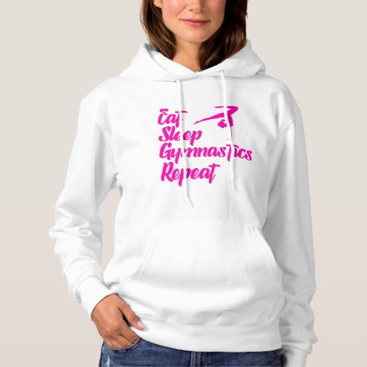 slaap gymnastiek eten herhalen hoodie (Voorkant)