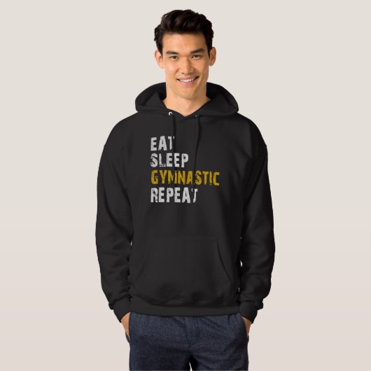 slaap gymnastiek herhalen hoodie (Voorkant volledig)