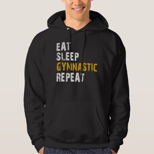 slaap gymnastiek herhalen hoodie (Voorkant)