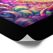 Slaap halve maan meisje met zwarte kat poster (Hoek)