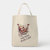 Slaap Harde Luiaard Tote Bag (Achterkant)