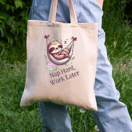 Slaap Harde Luiaard Tote Bag