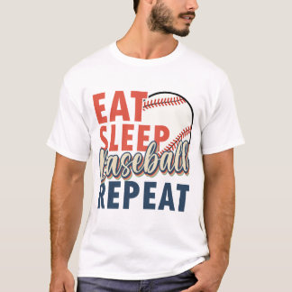 slaap-honkbal herhalen t-shirt