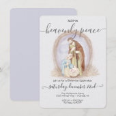 Slaap in de Hemelse Vrede Kerstmis Kaart (Voorkant / Achterkant)