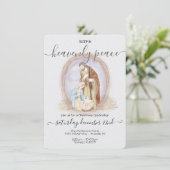 Slaap in de Hemelse Vrede Kerstmis Kaart (Staand voorkant)