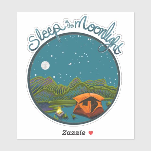 Slaap in de Moonlight Sticker (Vel)