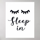 Slaap in Eyelashes slaapkamer Poster (Voorkant)