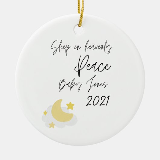 Slaap in hemelvaartsornament keramisch ornament (Voorkant)