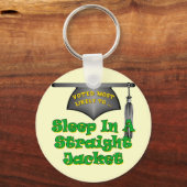 Slaap in rechte jas sleutelhanger (Voorkant)