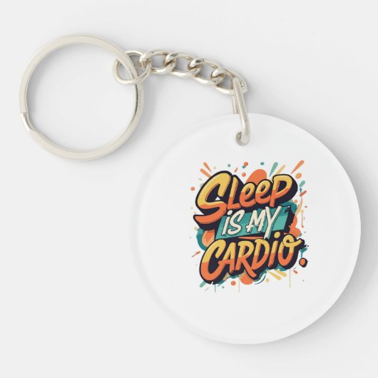 Slaap is mijn cardio sleutelhanger (Voorkant)