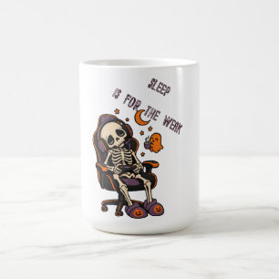 Slaap Is Voor De Zwakken Halloween Gamen Skelet Koffiemok