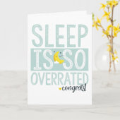Slaap is zo overschatte Baby shower Kaart (Gele Bloem)