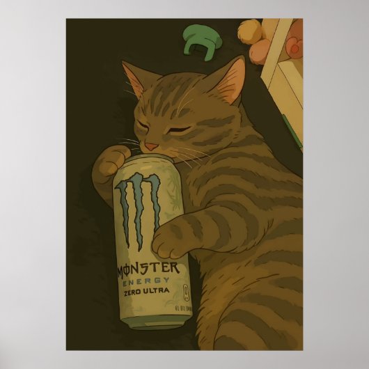 Slaap kat memes poster (Voorkant)