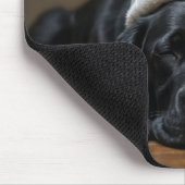 Slaap Kerst Zwarte Labrador Retriever Muismat (Hoek)
