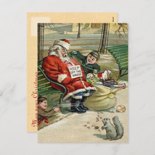 Slaap Kerstman Briefkaarten (Voorkant / Achterkant)
