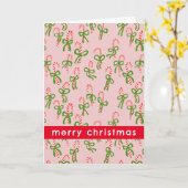 Slaap kerstsnoepjes Xmas Sweet Holiday Kaart (Gele Bloem)