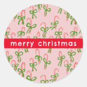 Slaap kerstsnoepjes Xmas Sweet Holiday Ronde Sticker (Voorkant)