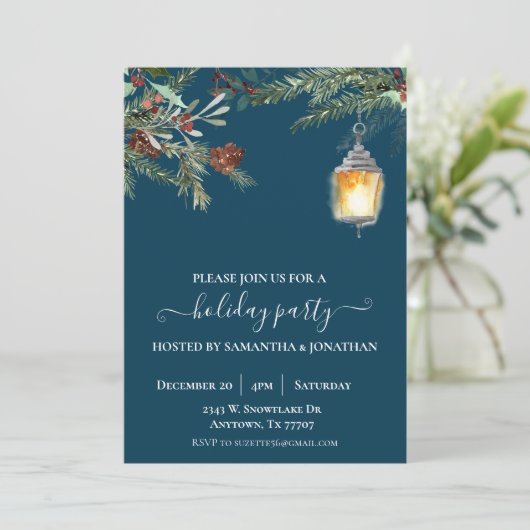 Slaap kerstwinterpil tijdens feestdag kaart (Staand voorkant)