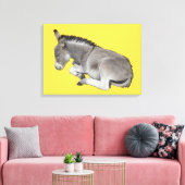 Slaap kleine baby ezel canvas afdruk (Insitu (Woonkamer))