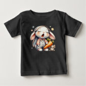 Slaap Konijn Baby Fijne Jersey T-Shirt (Voorkant)