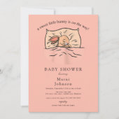 Slaap Konijn Baby Shower Uitnodiging (Voorkant)