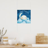 Slaap lekker blauwe nachthemel poster (Keuken)