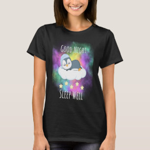 Slaap lekker goed in de nacht Penguin voor kindere T-shirt
