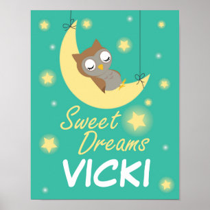 Slaap lekker ontwerp voor kinderen. poster
