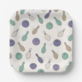 Slaap Lekker Veel Plezier Antieke Bowling Feestje  Papieren Bordje