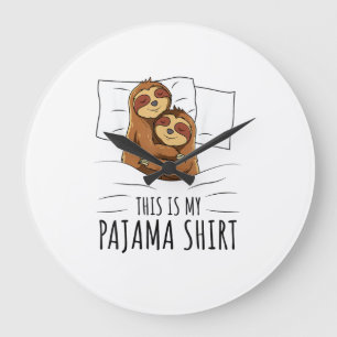 Slaap Lieve Luiaard Pyjama T-shirt Grote Klok