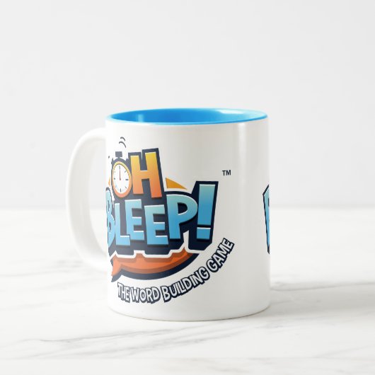 Slaap! Logo Mok tweetonblauw (Voorkant links)